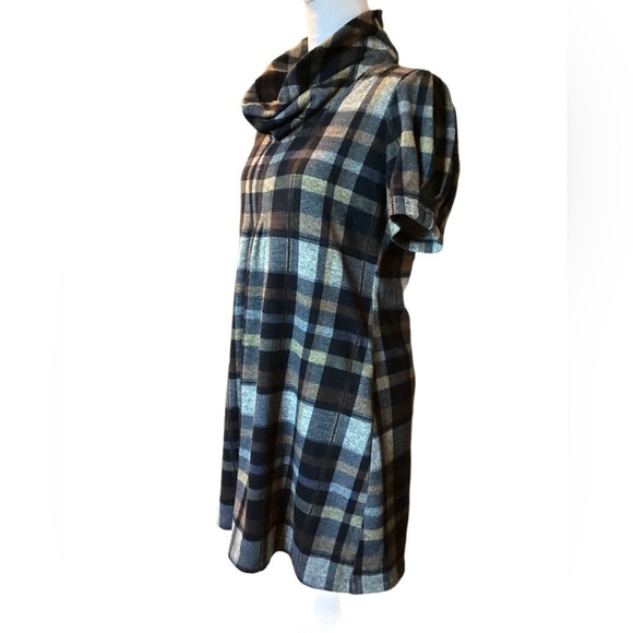 JH Flannel Plaid Dress Cowl Neck Fully Lined Size Small Exc. Cond - Picture 4 of 7